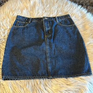 Denim Jean Mini Skirt